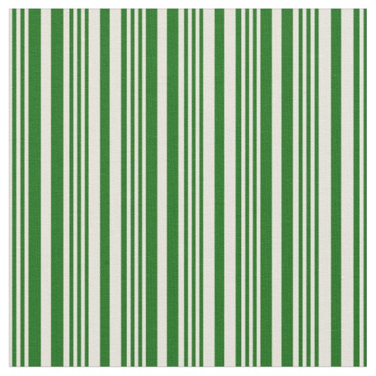 Tissu Motif rayé beige et vert foncé (Fermer)