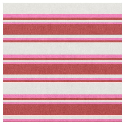 Tissu Motif rayé blanc, rouge et rose chaud (Fermer)