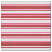 Tissu Motif rayé blanc, rouge et rose chaud (Échantillon)