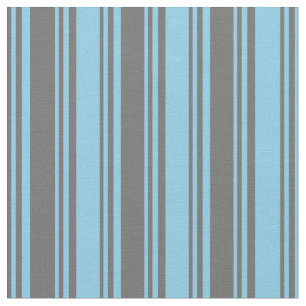 Tissu Motif rayé de couleur gris et bleu ciel