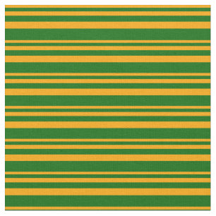 Tissu Motif rayé de couleur orange et vert foncé