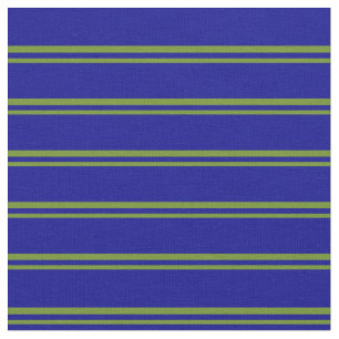 Tissu Motif rayé de couleur verte et bleu foncé