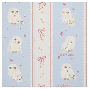 Tissu Motif rayé de la Poste aux hiboux Hedwige