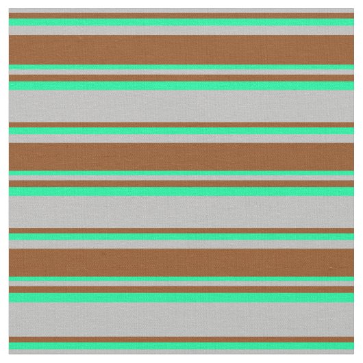 Tissu Motif rayé gris, Brown et vert (Fermer)