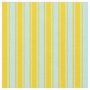 Tissu Motif rayé jaune et turquoise