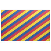 Tissu Motif rayé rouge, bleu et jaune (Fat Quarter)