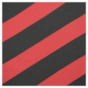 Tissu motif rayé rouge et noir