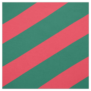 Tissu Motif rayé rouge et vert