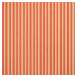 Tissu Motif rayé rouge fait sur commande de jaune orange