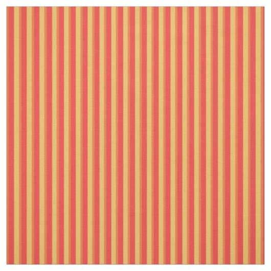 Tissu Motif rayé rouge fait sur commande de jaune orange (Échantillon)