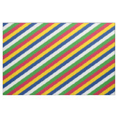 Tissu Motif rayé rouge, jaune, bleu, blanc et vert (Fat Quarter)