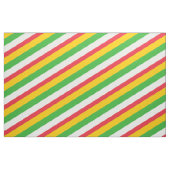 Tissu Motif rayé rouge, vert, blanc et jaune (Fat Quarter)