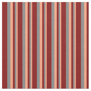 Tissu Motif rayé Saumon clair, gris et marron