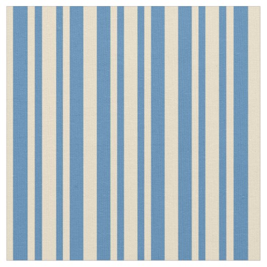 Tissu Motif rayé Tan & Bleu (Fermer)