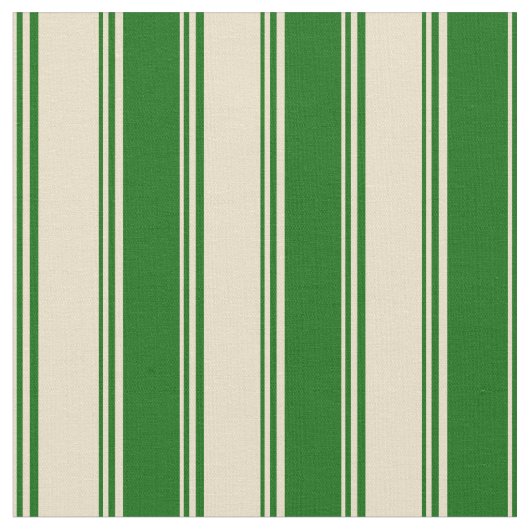 Tissu Motif rayé Tan et Vert foncé (Fermer)