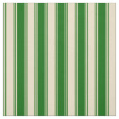 Tissu Motif rayé Tan et Vert foncé (Échantillon)