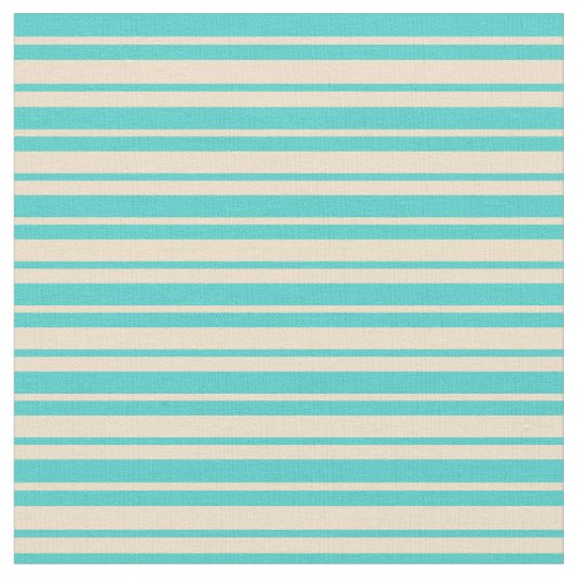 Tissu Motif rayé Tan & Turquoise (Fermer)