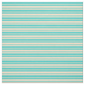 Tissu Motif rayé Tan & Turquoise (Échantillon)
