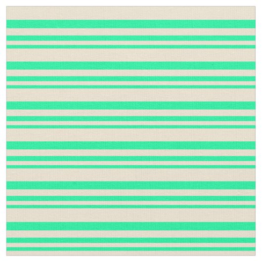 Tissu Motif rayé vert et beige (Fermer)