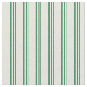 Tissu Motif rayé vert mer et beige