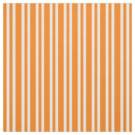 Tissu Motif rayures blanches orange (Échantillon)