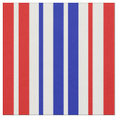 Tissu Motif rayures blanches rouges bleues (Fermer)