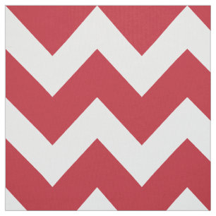 Tissu Motif rayures chevron rouge et blanc moderne