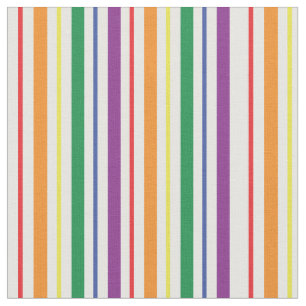 Tissu Motif rayures de carnaval arc-en-ciel chic