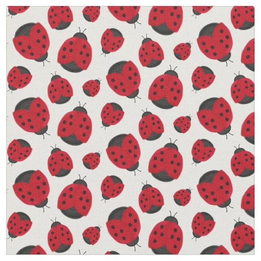Tissu Motif Red Ladybug (Fermer)