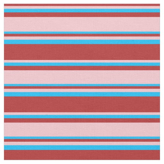 Tissu Motif Red, Rose et Deep Sky Blue Lines (Fermer)