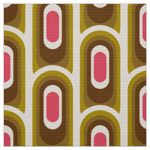 Tissu motif retro les années 70 années 60