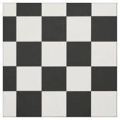 Tissu Motif rétro noir et blanc À damiers (Échantillon)