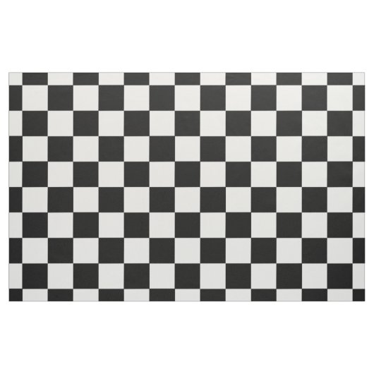 Tissu Motif rétro noir et blanc À damiers (Fat Quarter)