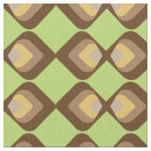 Tissu Motif rétro vert brun (fermé)