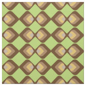 Tissu Motif rétro vert brun (Échantillon)