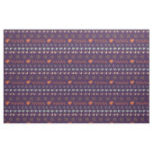 Tissu Motif rétro violet et gris des oiseaux, des points (Fat Quarter)