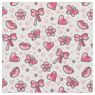 Tissu motif romantique