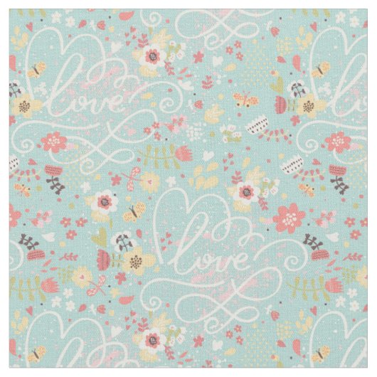 Tissu Motif romantique moderne (Fermer)