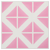 Tissu Motif rose blanc tendance Triangles (Échantillon)