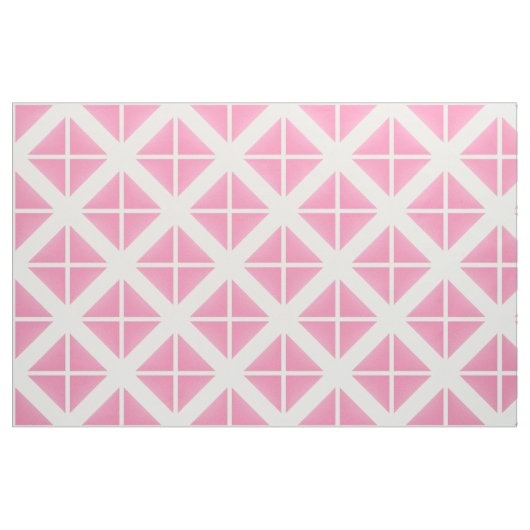 Tissu Motif rose blanc tendance Triangles (Fat Quarter)