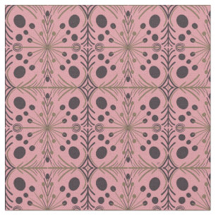 Tissu Motif rose Boho géométrique