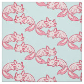 Tissu Motif rose Chido d'Axolotl de Chibi (Échantillon)