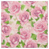 Tissu Motif rose d'aquarelle rose (Échantillon)