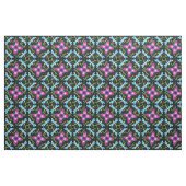 Tissu Motif rose de miroitement de noir de fleur de (Yard)