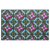 Tissu Motif rose de miroitement de noir de fleur de (Fat Quarter)
