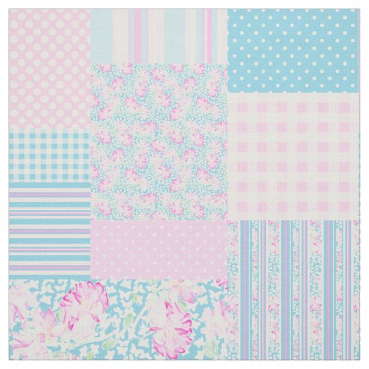 Tissu Motif rose de patchwork de Faux de roses de jours (Échantillon)