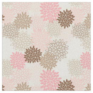 Tissu Motif rose et Brown de maman
