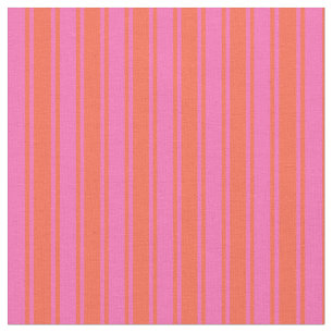Tissu Motif rose et rouge à rayures/à rayures chaudes