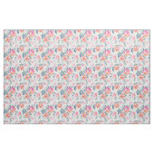 Tissu Motif rose et Turquoise (Fat Quarter)