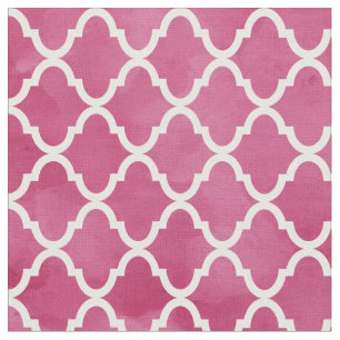 Tissu Motif rose foncé chic de Quatrefoil de style